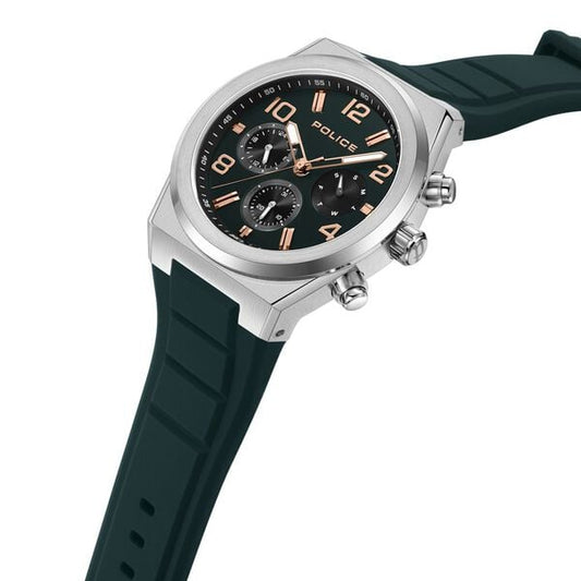 Police Multifunction Green Dial Watch for Men