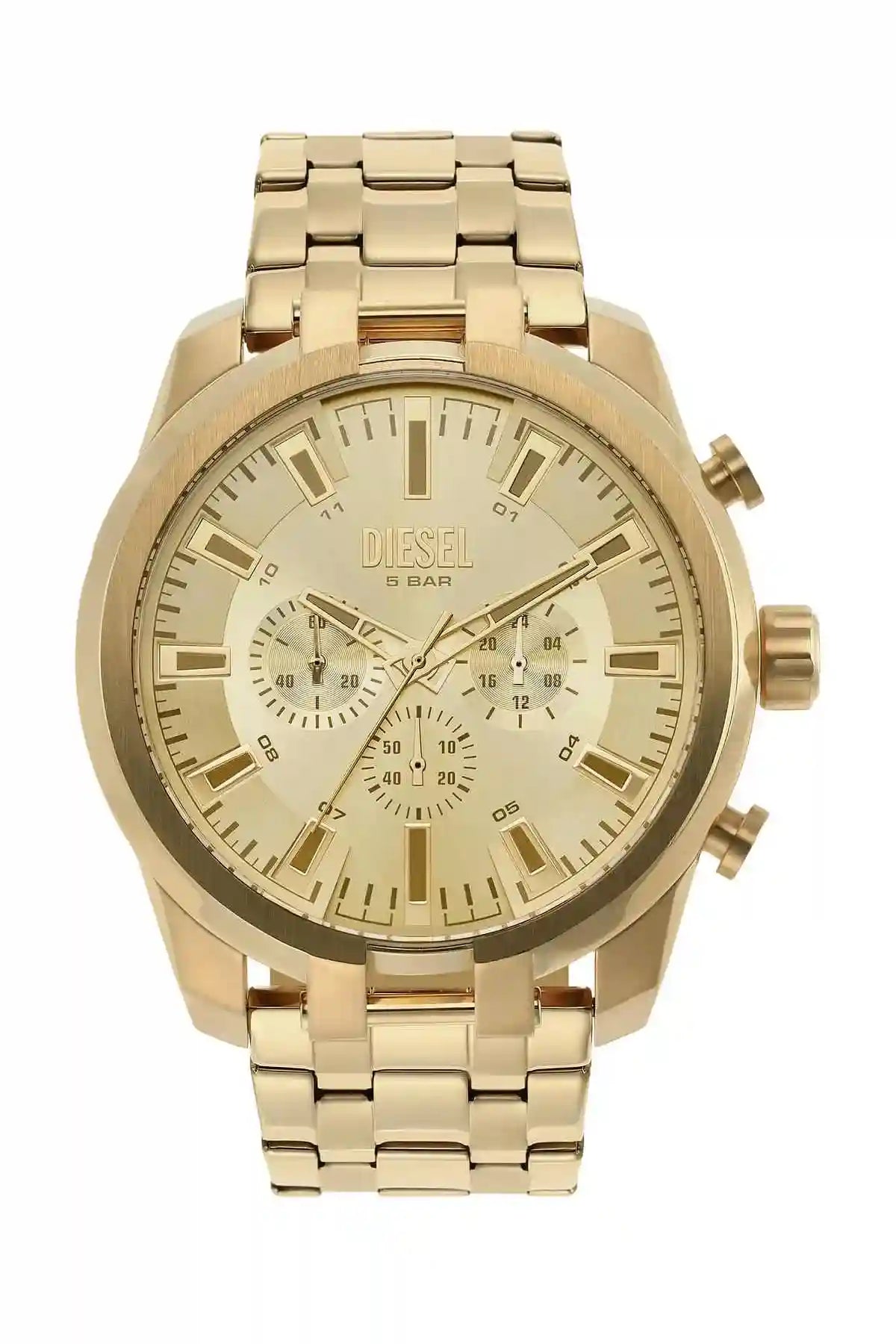 Diesel Split Chronograph Gold-Tone Stainless Steel Watch Dz4590I