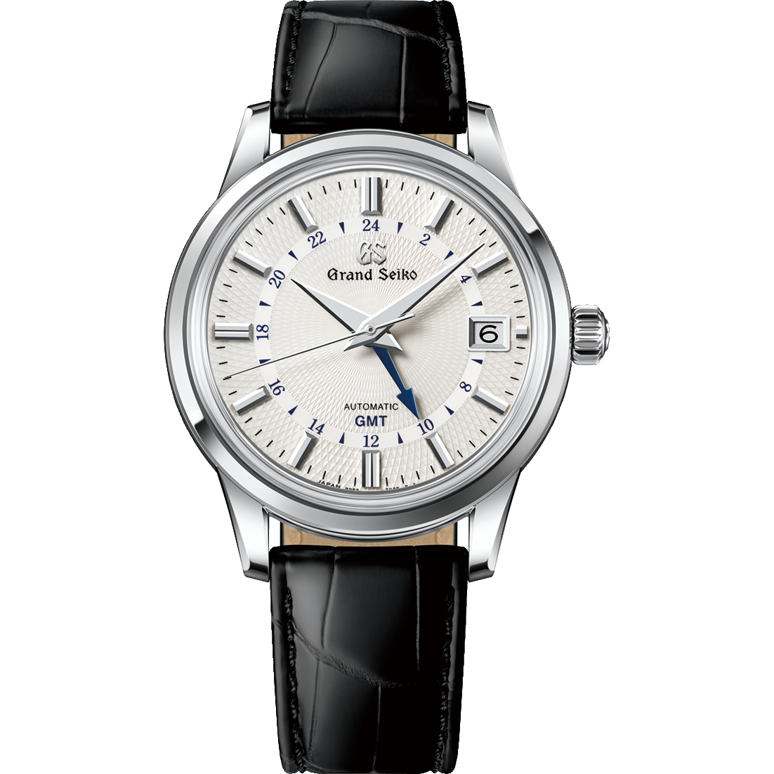 Grand Seiko Elegance Mechanical GMT “Snowdrop” SBGM255G 39.5 mm Steel White Dial Watch for Men