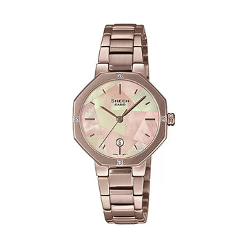 CASIO SHEEN Peach Gold Analog - Women's Watch SH258 - Kamal Watch Company