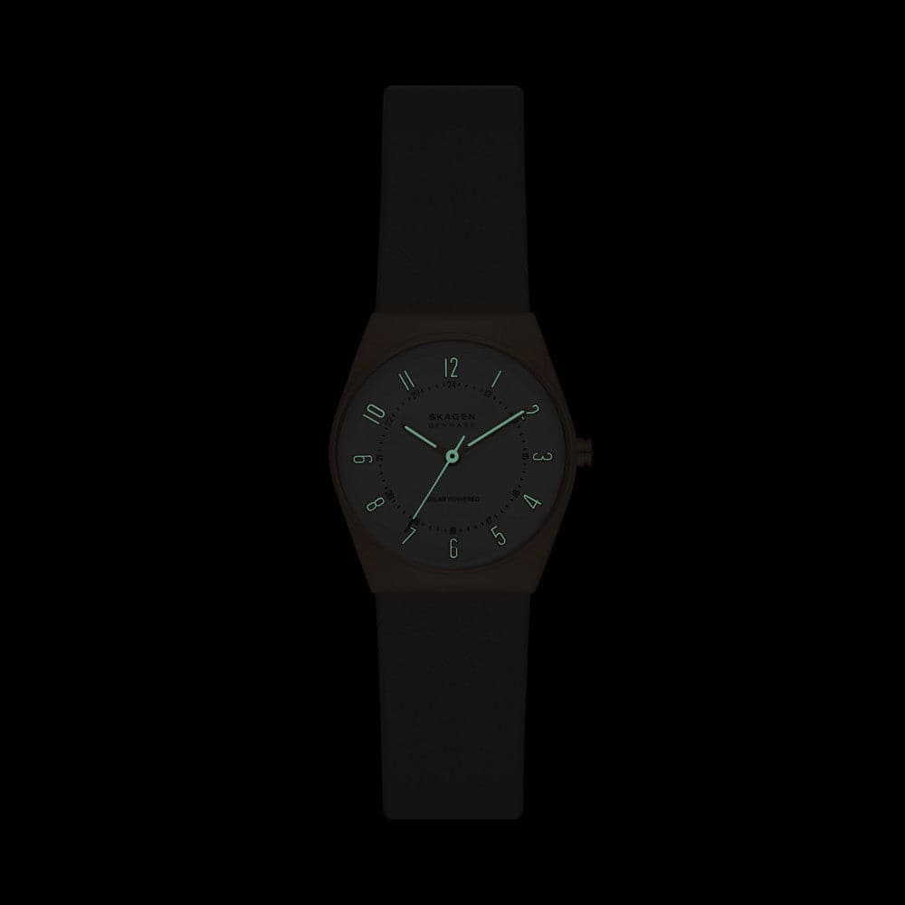 Grenen Lille Solar-Powered Greystone Leather Watch - Kamal Watch Company
