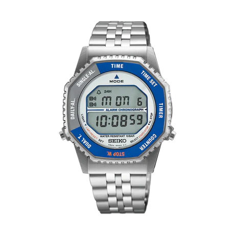 Seiko SMGG21P1 Men’s Digital Watch in Blue & Silvertone