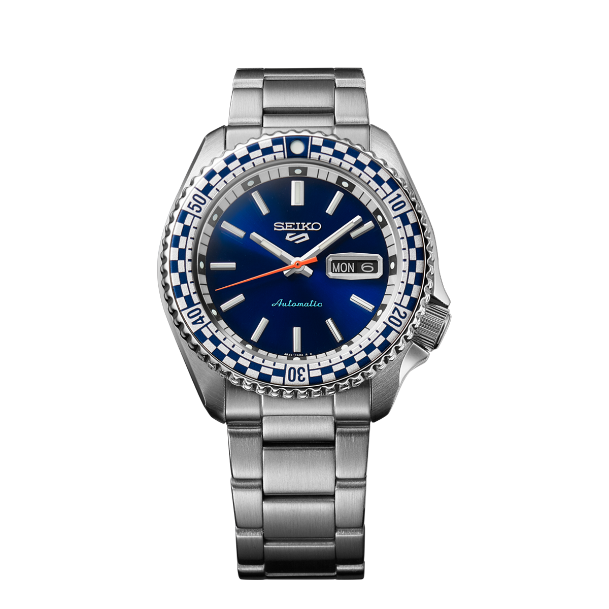 Seiko 5 Sports Petrol Blue ‘Checker Flag’ Special Edition - SRPK65K1