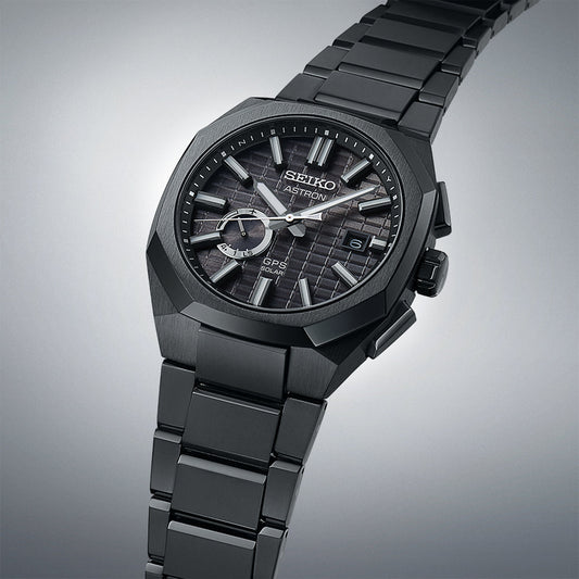 Astron GPS Solar Jet Black Crystal Box - SSJ015J1