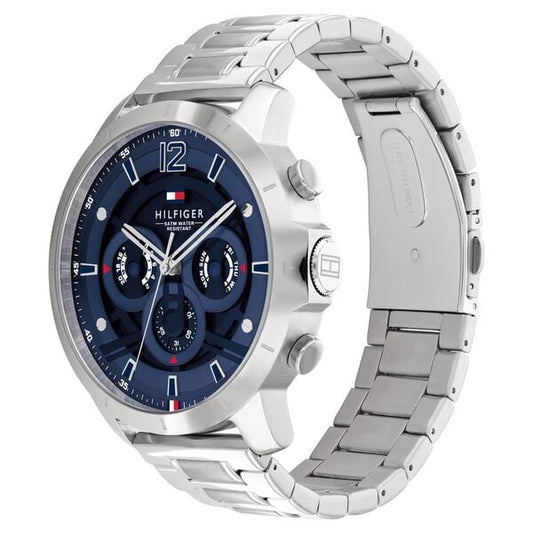 Tommy Hilfiger Quartz Multifunction Blue Dial Stainless Steel Strap Watch for Men