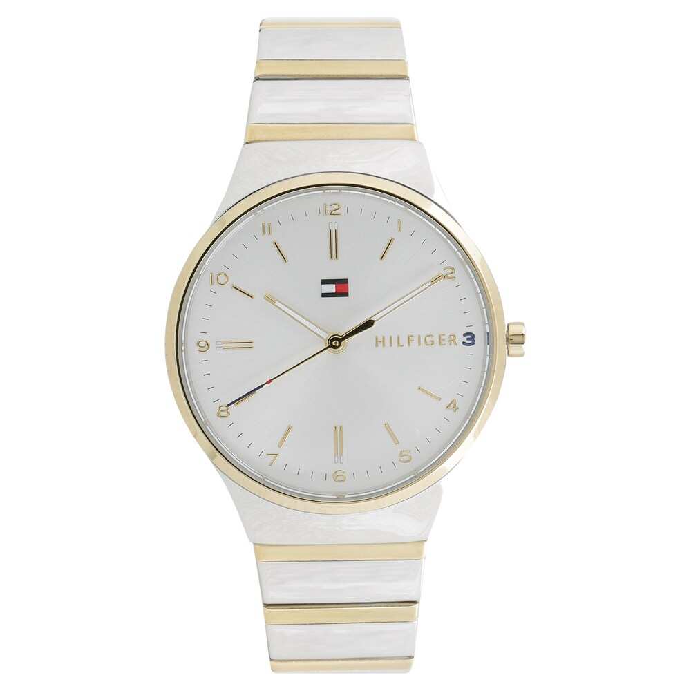 Silver Dial Two Toned Metal Strap Watch - Kamal Watch Company