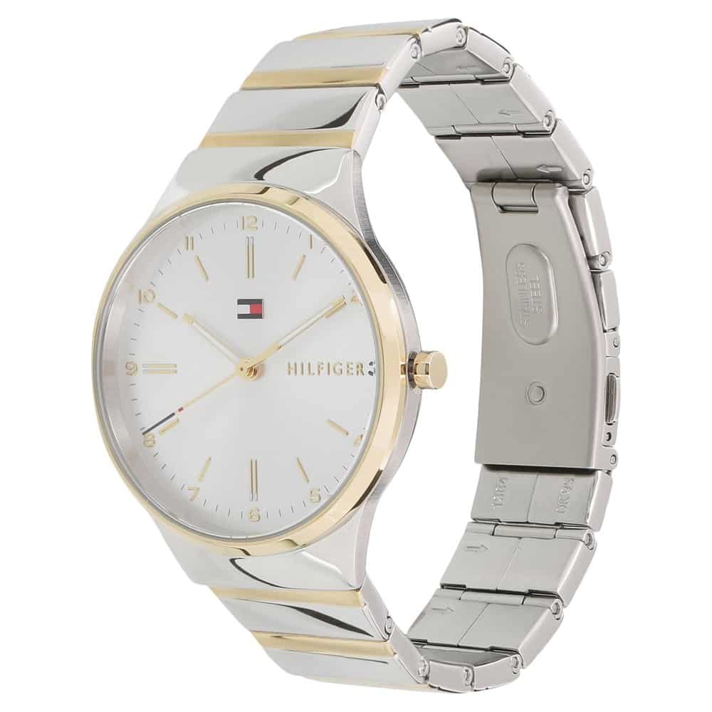 Silver Dial Two Toned Metal Strap Watch - Kamal Watch Company