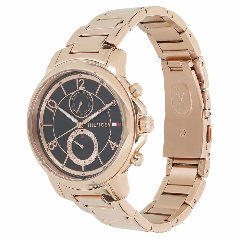 Black Dial Rose Gold Metal Strap Watch TH1781820 - Kamal Watch Company