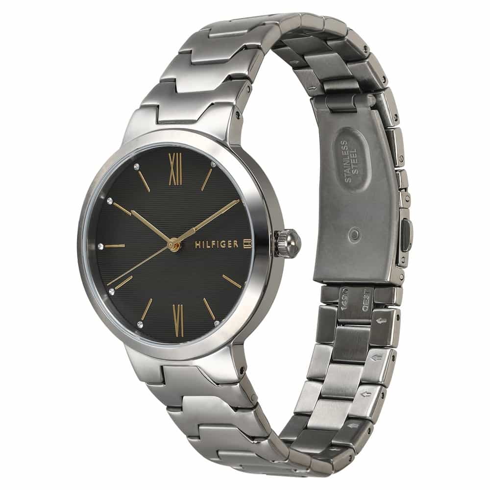 Tommy Hilfiger Womens Black Dial Stainless Steel Analogue Watch - TH1781958 - Kamal Watch Company