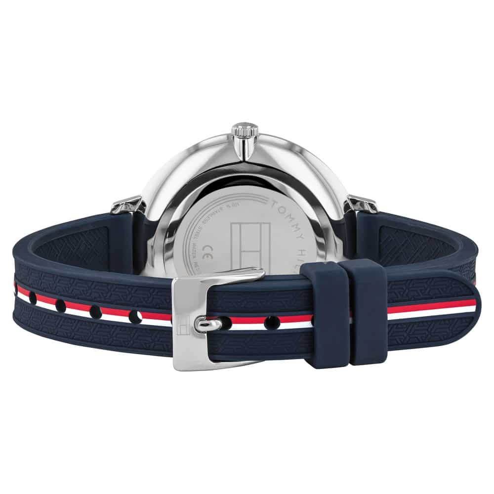 Tommy Hilfiger Womens 38 mm Alexa Blue Dial Silicone Watch - NCTH1782154 - Kamal Watch Company