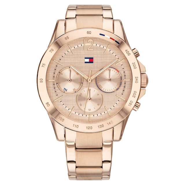 Tommy Hilfiger Womens 38 mm Haven Carnation Gold Dial Stainless Steel Watch - NCTH1782197 - Kamal Watch Company