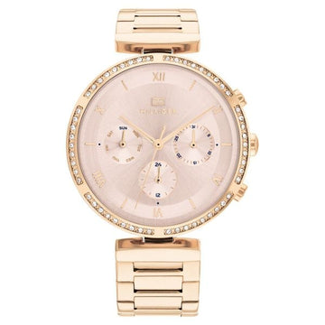 Tommy Hilfiger Quartz Multifunction Pink Dial Stainless Steel Strap Watch for Women