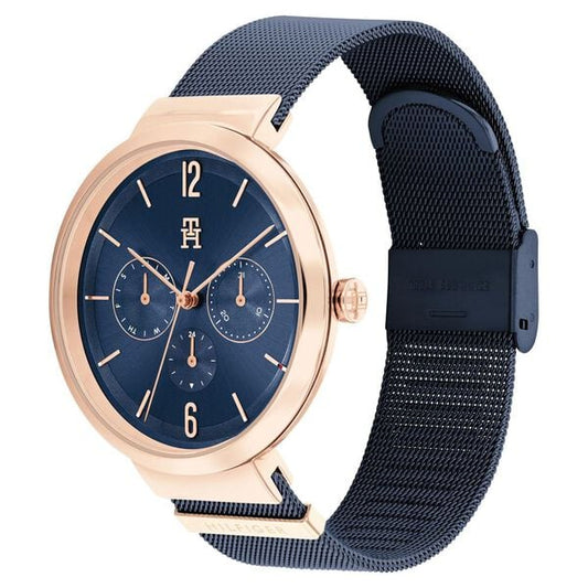 Tommy Hilfiger Quartz Analog Blue Dial Stainless Steel Strap Watch for Women