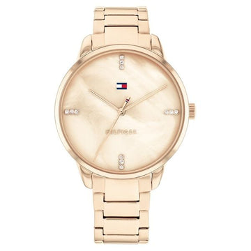 Tommy Hilfiger Quartz Analog Golden Dial Stainless Steel Strap Watch for Women
