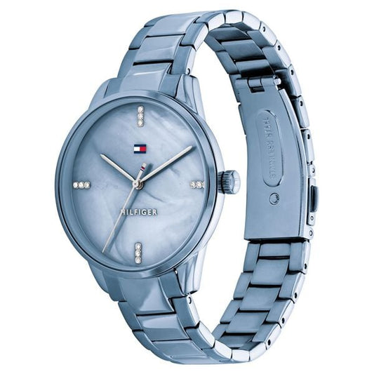 Tommy Hilfiger Quartz Analog Blue Dial Stainless Steel Strap Watch for Women