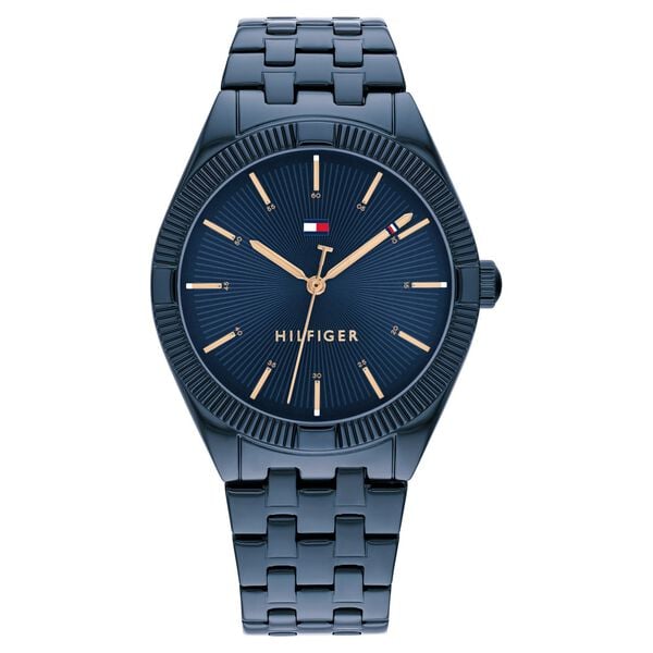 Tommy Hilfiger Quartz Analog Blue Dial Stainless Steel Strap Watch for Women