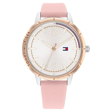 Tommy Hilfiger Quartz Analog White Dial Silicone Strap Watch for Women