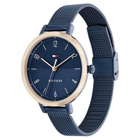 Tommy Hilfiger Quartz Analog Blue Dial Stainless Steel Strap Watch for Women