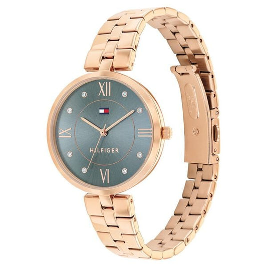 Tommy Hilfiger Quartz Analog Blue Stainless Steel Strap for Women