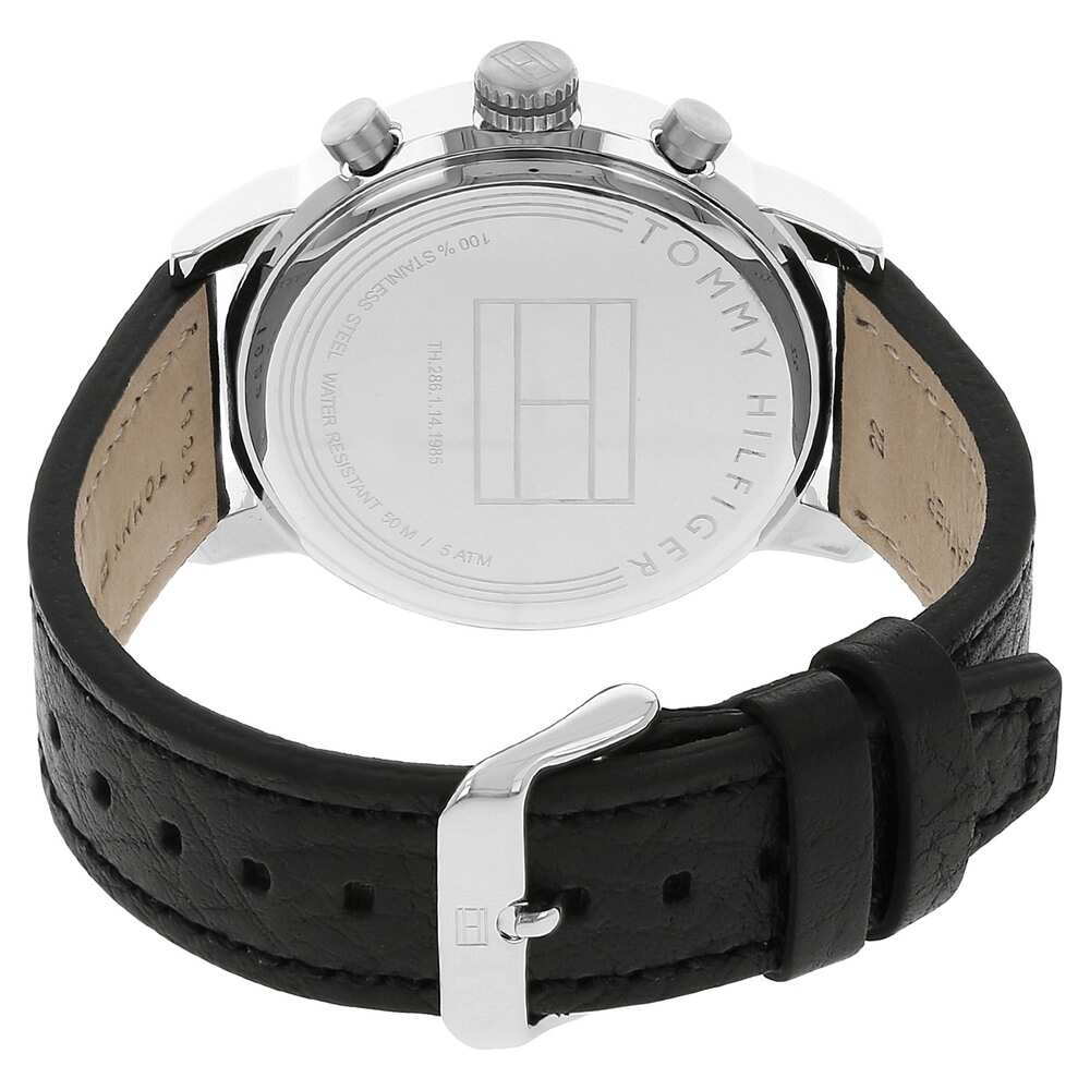 Black Dial Black Leather Strap Watch NCTH1791232W - Kamal Watch Company
