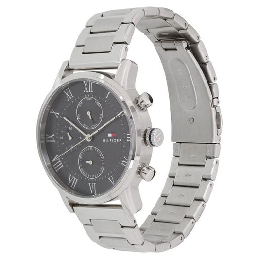 Tommy Hilfiger Quartz Multifunction Black Dial Metal Strap Watch for Men