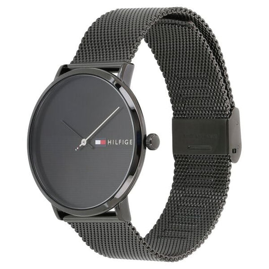 Tommy Hilfiger Quartz Analog Black Dial Metal Strap Watch for Men