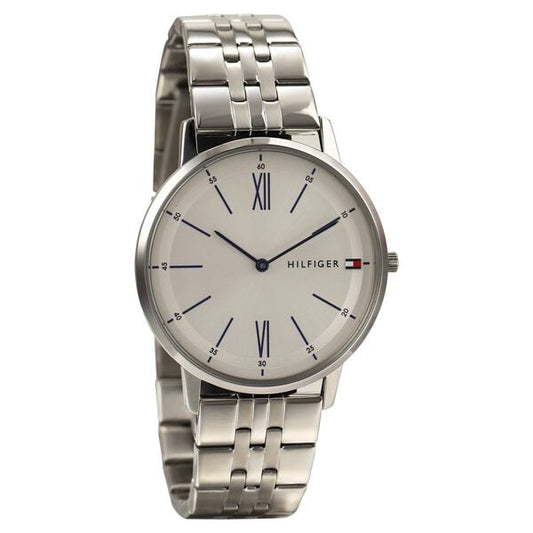 Tommy Hilfiger Quartz Analog White Dial Stainless Steel Strap Watch for Men