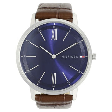 Tommy Hilfiger Quartz Analog Blue Dial Leather Strap Watch for Men