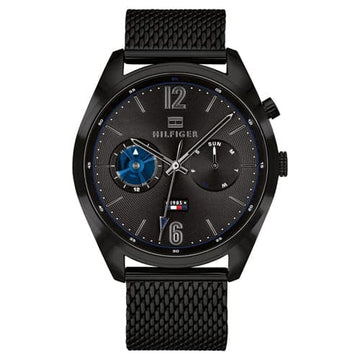 Tommy Hilfiger Mens Deacon Black Dial Stainless Steel Multi-Function Watch - TH1791547 - Kamal Watch Company