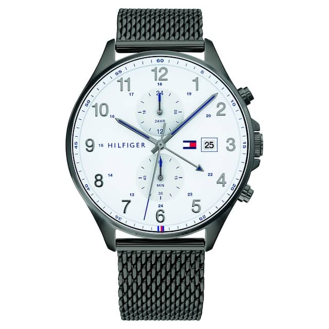 White Dial Grey Stainless Steel Strap Watch NDTH1791709