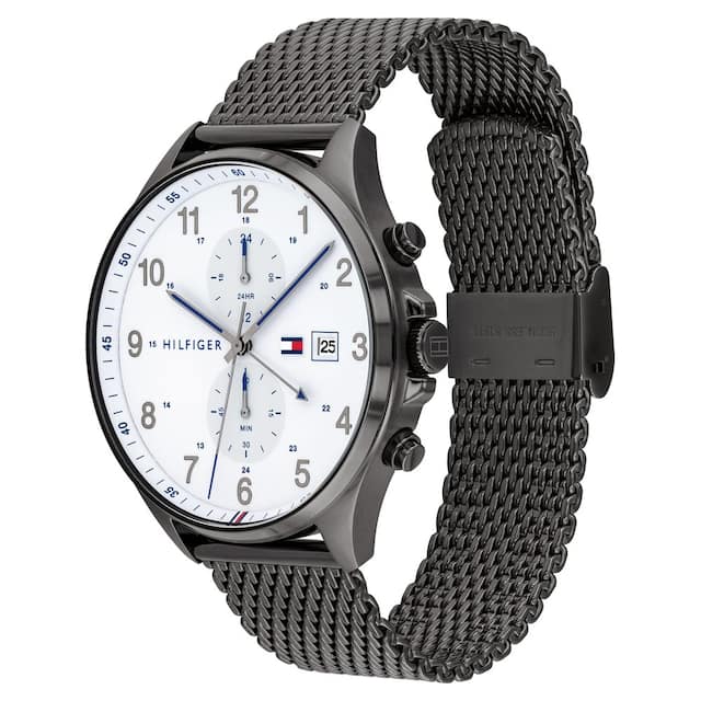 White Dial Grey Stainless Steel Strap Watch - Kamal Watch Company