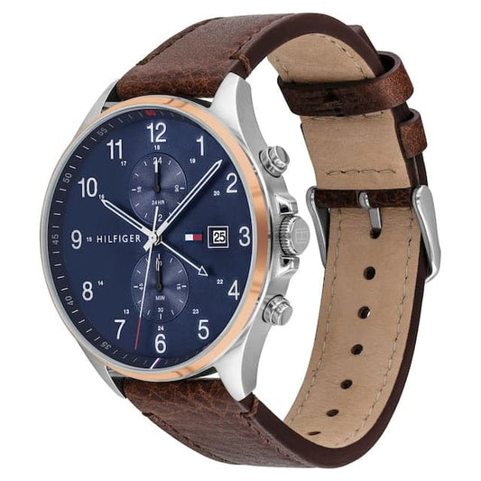 Blue Dial Brown Leather Strap Watch NDTH1791712 - Kamal Watch Company