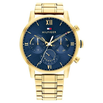 Tommy Hilfiger Quartz Multifunction Blue Dial Stainless Steel Strap Watch for Men