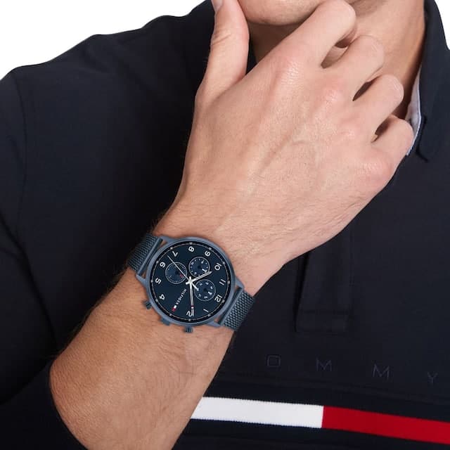 Tommy Hilfiger Multifunction Blue Dial Watch for Men TH1791990 - Kamal Watch Company