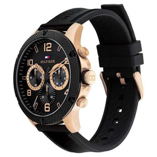 Tommy Hilfiger Black Dial Quartz Analog Watch for Men