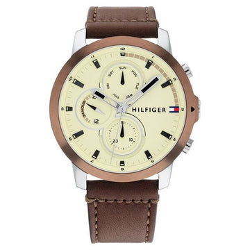 Tommy Hilfiger Off White Dial Quartz Analog with Date Watch for Men