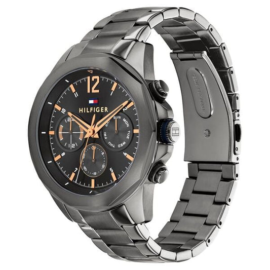 Tommy Hilfiger Grey Dial Grey Stainless Steel Strap Watch for Men