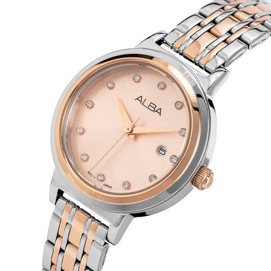 AH7EA2X1 Peach Dial Dual Tone Watch