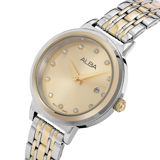 ALBA AH7EA4X1 Champagne Dial Watch
