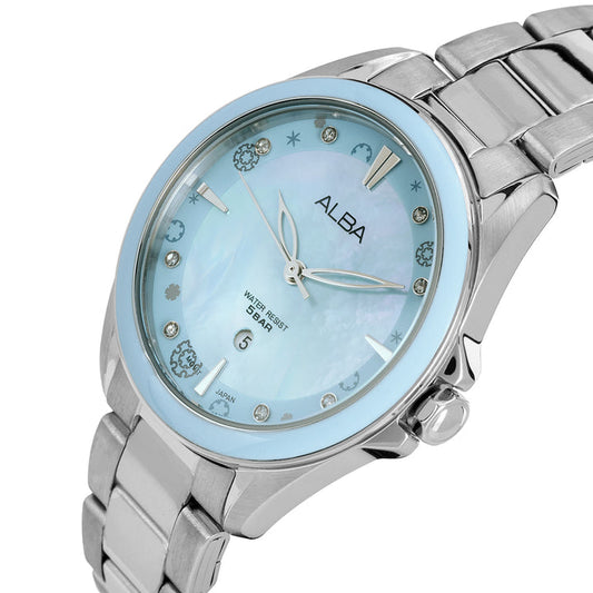 ALBA AH7DV9X1 Skyfall Blue Mother of Pearl Dial Watch