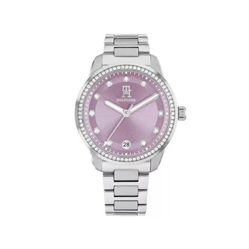 Tommy Hilfiger Ladies Lavender Dial Watch, Silver TH1782793