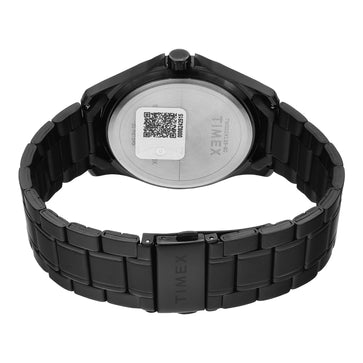 Timex Men Black Round Analog Dial Watch- TW000X135