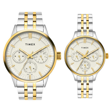 TIMEX Pairs Grey Round Dial Analog Watch - TW00PR317