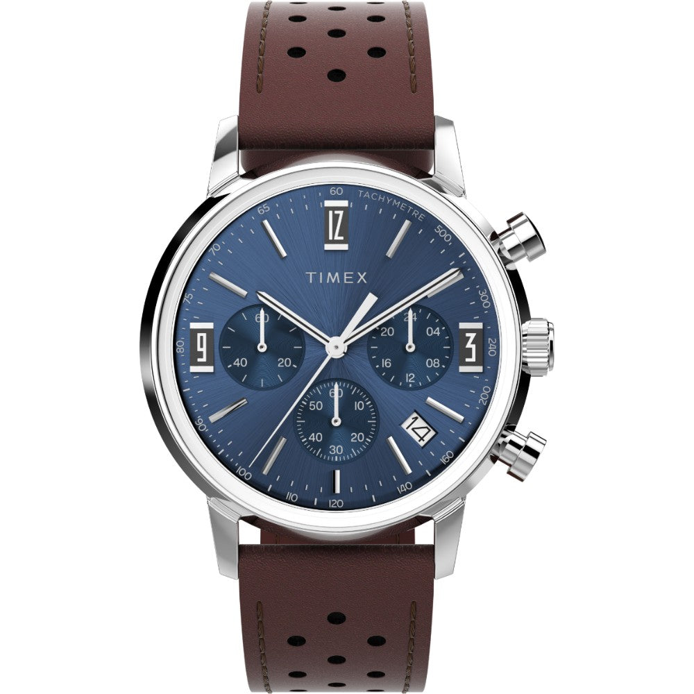 Timex Chronograph Tachymeter 40mm Leather Strap Watch