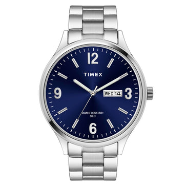 Timex Men Analog Blue Round Brass Dial Watch- TWEG18420
