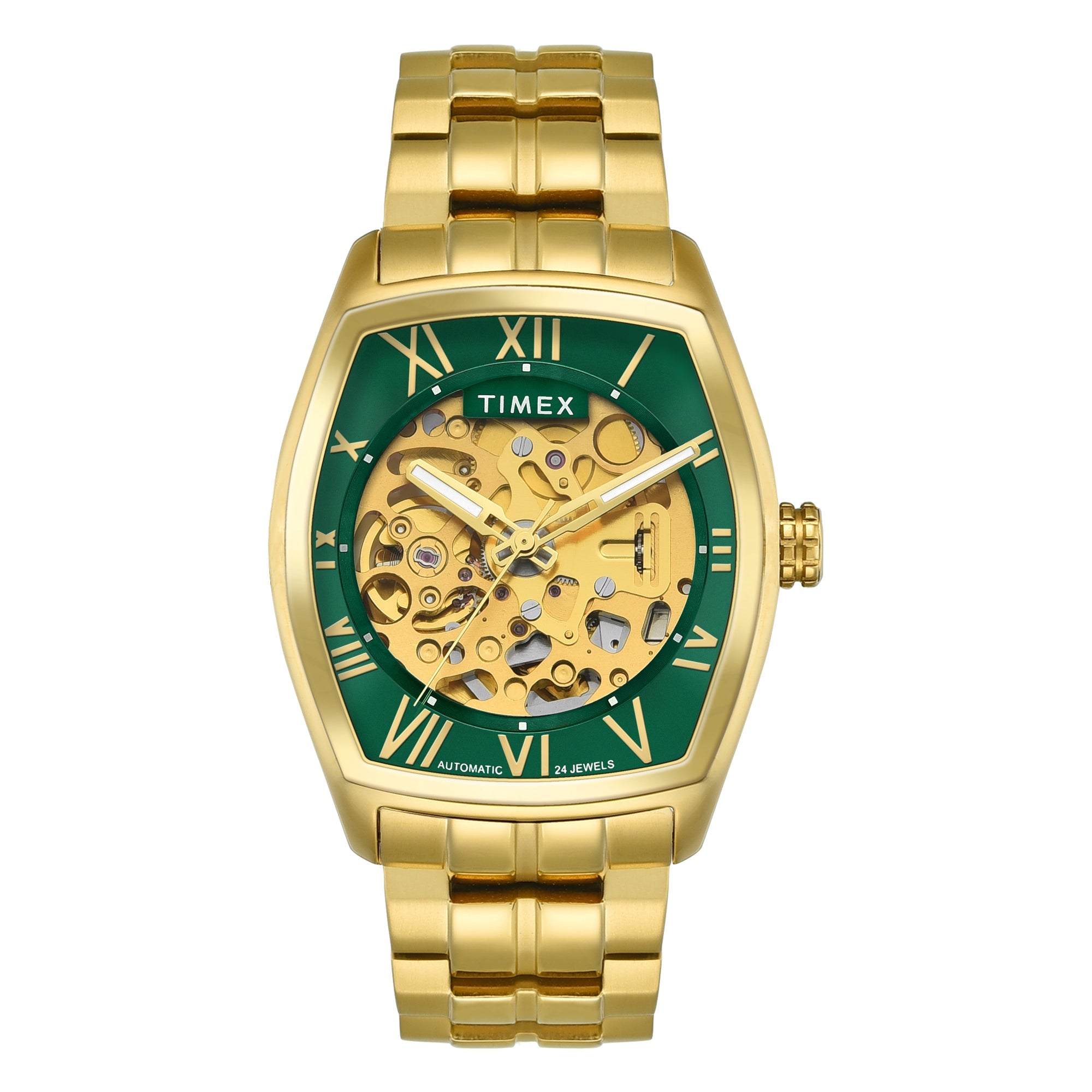 TIMEX Green Tonneau Dial Analog Automatic Men's Watch - TWEG25904