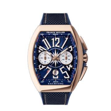 Franck Muller Vanguard Yachting Chronograph 44 x 53.7 mm Rose Gold V 45 CC DT YACHT 5N BL – front view