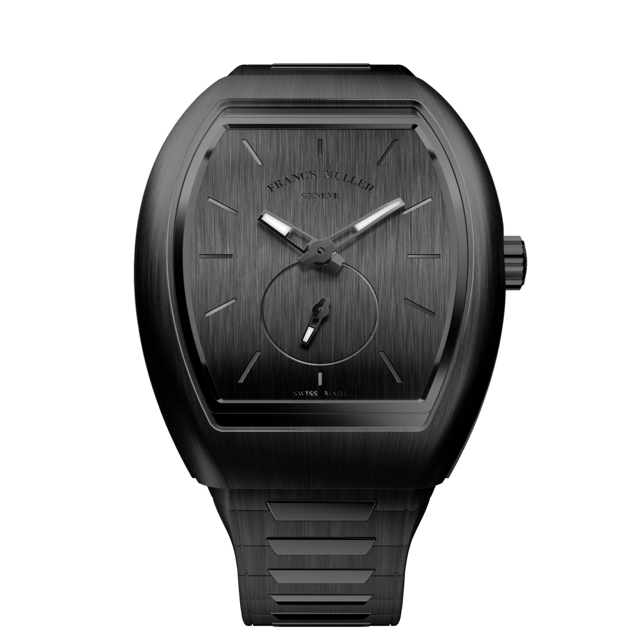Franck Muller Vanguard Slim Monolith All-Black V 41 S S6 AT FO MONO AC NR BR NR AC – front view on grey background