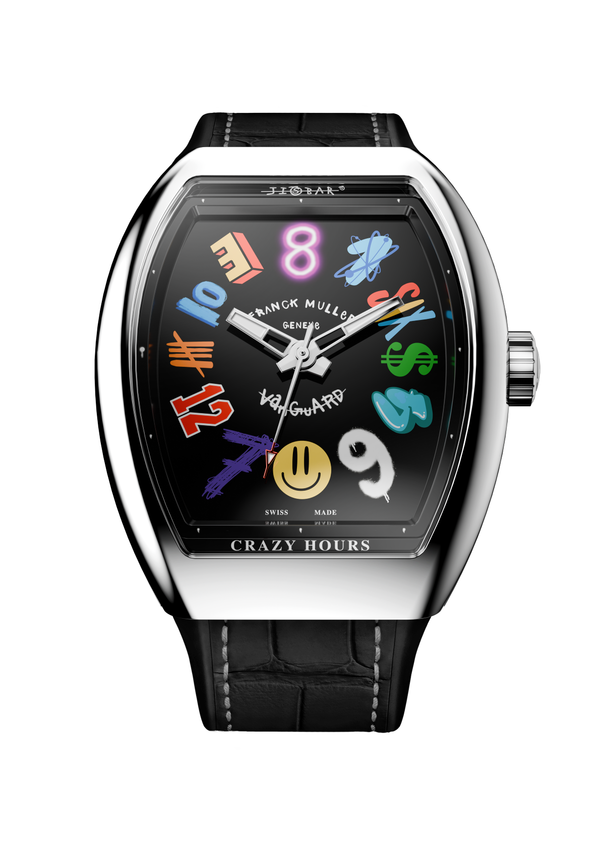 Franck Muller Vanguard Crazy Hours Jisbar 42.5 x 52.3 mm Stainless Steel V 43 CH JSR AC NR AC Watch for Men