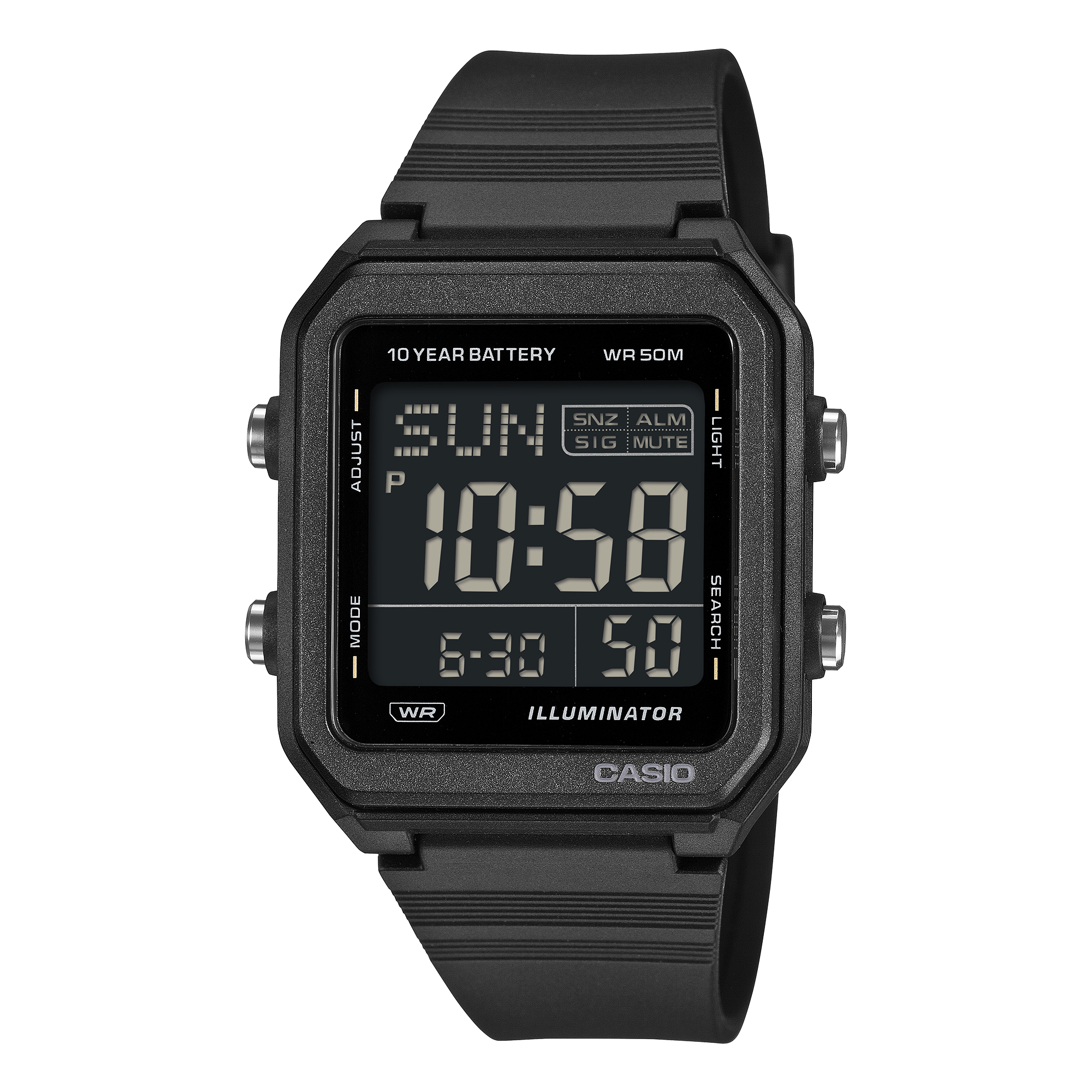 Casio W-221H-1BV Digital Unisex Watch